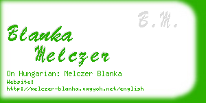 blanka melczer business card